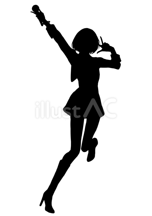 歌って踊るアイドルの女の子21 アイドル,スカート,女の子のイラスト素材