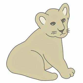 ライオン　赤ちゃん ライオン,子ライオン,猛獣,動物園,ネコ科,動物のイラスト素材