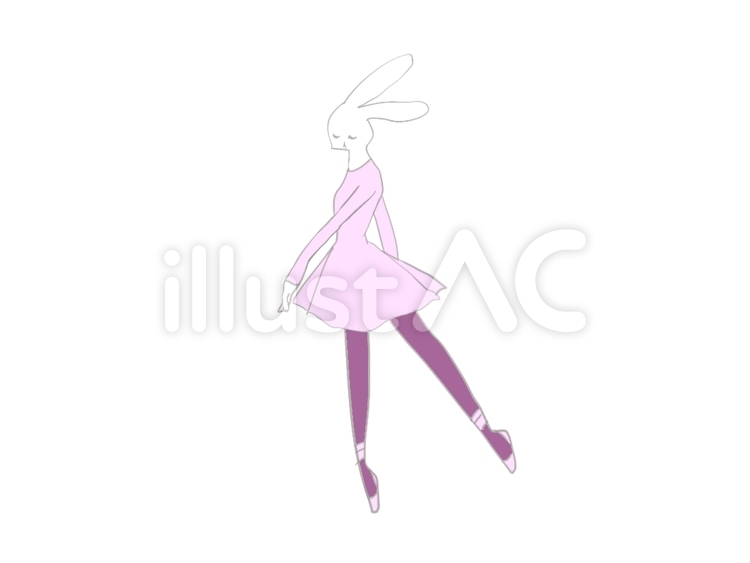 うさぎバレエ うさぎ,バレエ,バレリーナのイラスト素材
