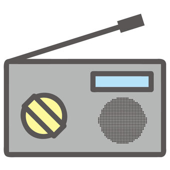 ラジオ ラジオ,メディア,防災,災害,情報,アウトドア,緊急,備え,備品,電化製品のイラスト素材