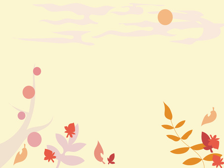 Autumn scenery background illustration, , JPG and AI