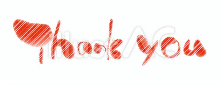 筆文字・シマシマThank you ありがとう,感謝,メッセージのイラスト素材