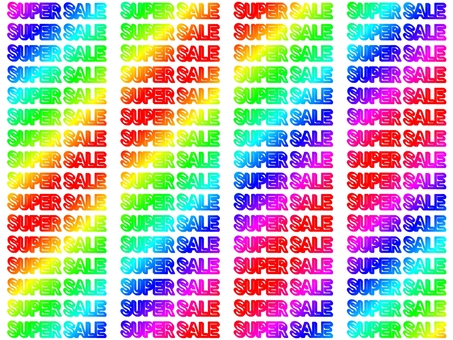 SUPER SALE　壁紙　虹色 supersale,ス−パ−セ−ル,文字,グラデーション,虹色,レインボー,背景なし,壁紙,ポストカード,チラシのイラスト素材