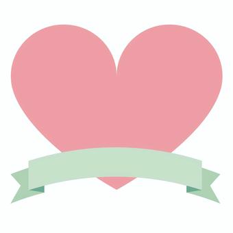 Valentine heart frame and ribbon, , JPG, PNG and AI