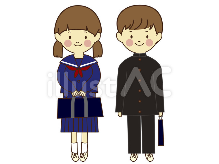 中学校入学 中学校,入学,中学生のイラスト素材