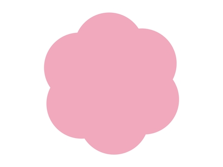 六枚の花弁の花　ピンク 花,ピンク,桜,梅,桃,春,ベクター,和風,和,日本のイラスト素材