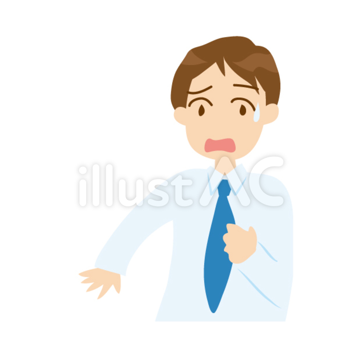 怖がる男性 恐怖,男性,不安のイラスト素材