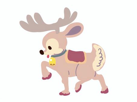 テンション高くるんるんなトナカイ テンション高くるんるんなトナカイ トナカイ,動物,クリスマス,生き物,可愛い,簡単,デフォルメ,シンプル,全身,イラストのイラスト素材