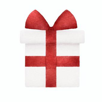 水彩風のプレゼントボックスのイラスト プレゼントボックス,プレゼント,贈り物,ギフト,誕生日,クリスマス,手描き,手書き,水彩,水彩画のイラスト素材