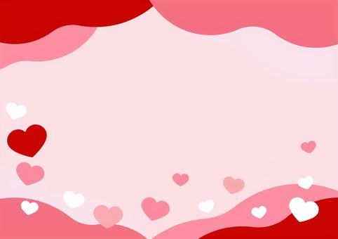 Valentine frame 5 with hearts in the clouds, , JPG, PNG and AI