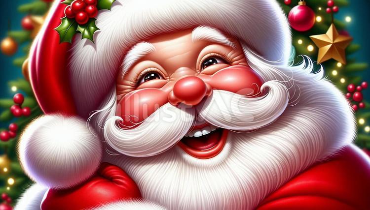 クリスマスをよろこぶサンタクロース サンタ,クリスマス,笑顔のイラスト素材