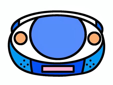 cdラジカセ（ブルー） ラジカセ,cd,ブルー,家電,音楽,スピーカー,シンプル,ラジオのイラスト素材