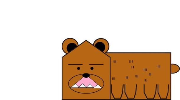 Illustration, bear, animal, yuru character, 