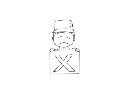 Illustration, male, examination, cross, 