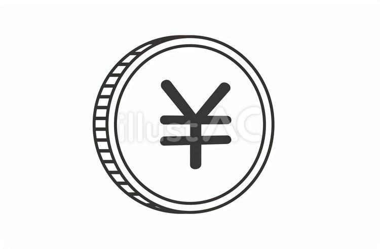 円硬貨 円,日本,通貨のイラスト素材