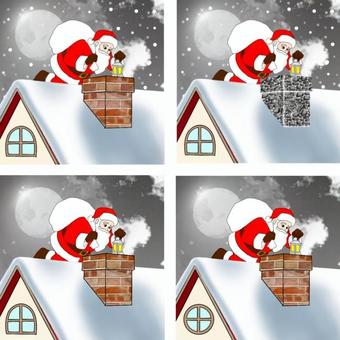 【スリーヒントクイズ】サンタと煙突① 【スリーヒントクイズ】サンタと煙突① クリスマス,サンタ,煙突,雪,間違い探し,スリーヒント,ワーキングメモリー,認知,療育,保育のイラスト素材