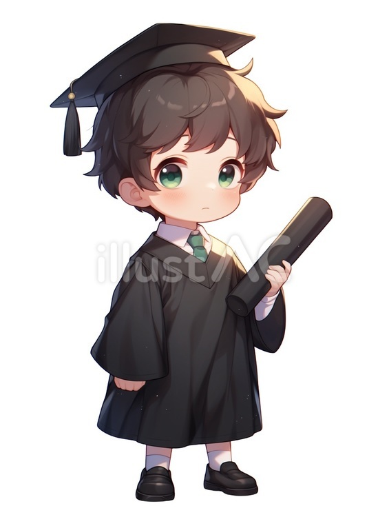卒業式５ 卒業,卒業式,3月のイラスト素材