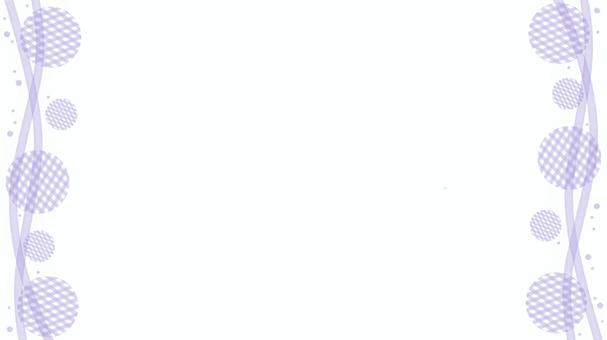 水彩フレーム／あみあみサークル・パープル 水彩,背景,フレーム,淡い,サークル,ナチュラル,横長,左右,模様,枠のイラスト素材