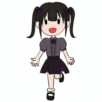 地雷ファッションの女の子 地雷ファッションの女の子 女の子,人物,地雷,ファッション,ツインテールのイラスト素材