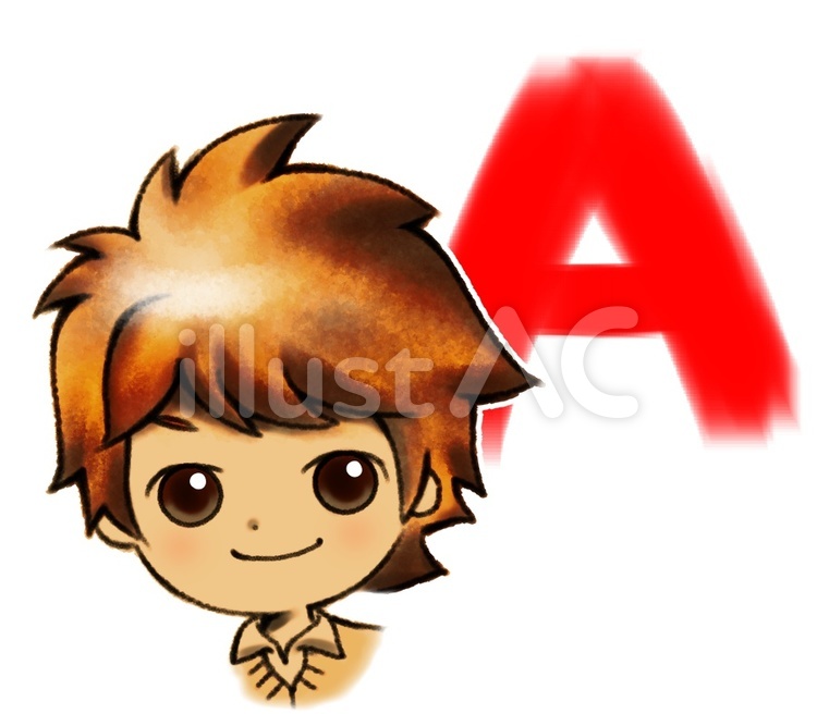 A型男の子 血液型,男の子,アルファベットのイラスト素材
