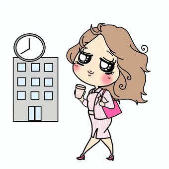 ぶりっ子 会社に出勤する女子