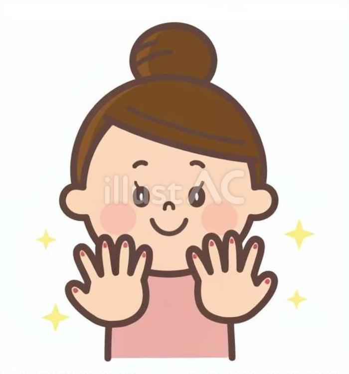 メイクをしてオシャレをしている女性 化粧,メイク,おしゃれのイラスト素材