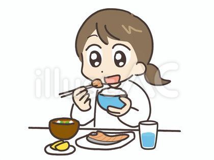 食事している女性