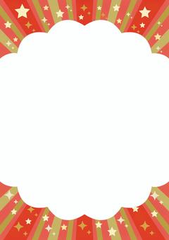 星の集中線の縦フレーム_赤 星の集中線の縦フレーム_赤 集中線,放射,フレーム,背景,縦,星,キラキラ,赤,輝き,放射状のイラスト素材