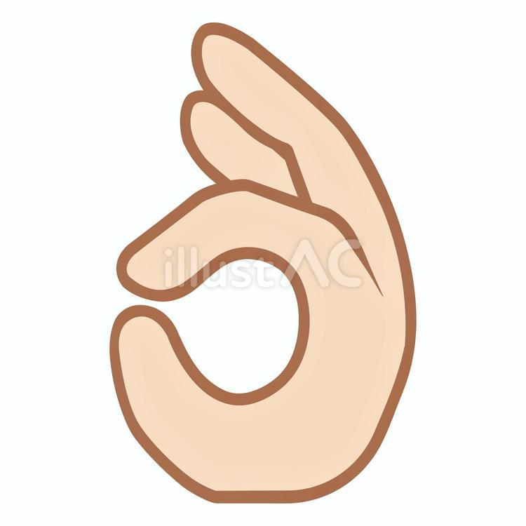 OKの手　絵文字 ok,かわいい,絵文字のイラスト素材