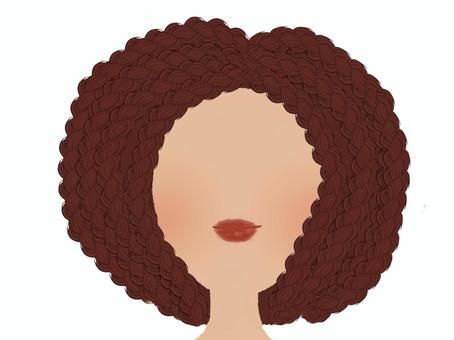 カーリーヘア女子 人,女性,ヘアスタイル,アフロヘア,ふわふわ,カーリーヘア,癖毛,アフロ,天パ,個性的のイラスト素材