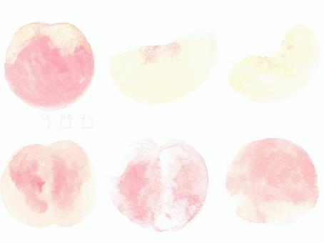 peach set, JPG and PNG peach set, peach, cut, white, JPG and PNG