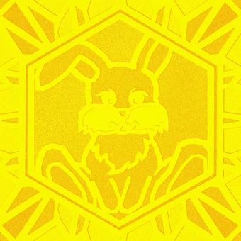 シームレスなモザイク　干支 卯　o 卯,兎,ウサギ,干支,動物,正月,年賀状,背景素材,バックグラウンド,モザイクのイラスト素材