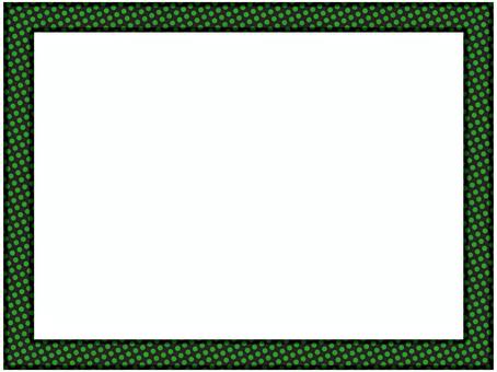 水玉の額縁フレ−ム　緑　黒 水玉,ドット,柄,パターン,模様,水玉模様,額縁,フレ−ム,ポストカード,メッセージカードのイラスト素材