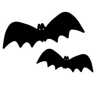 Illustration, bat, halloween, 2 animals, 