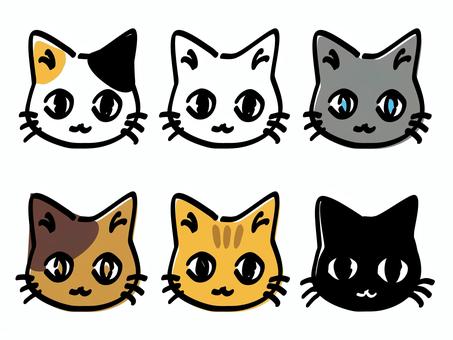 おすまし顔甘え顔の子猫_色ズレゆるい絵