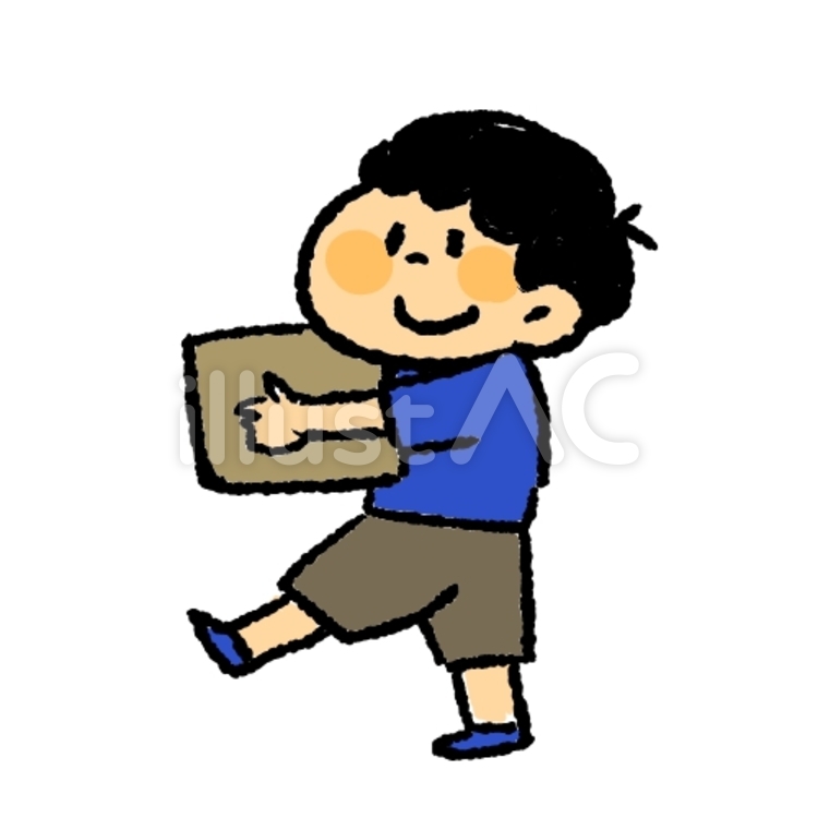 男の子 運ぶ,男の子,こどものイラスト素材