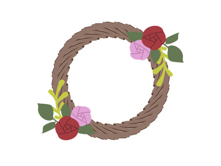 simple rose wreath, , JPG and PNG