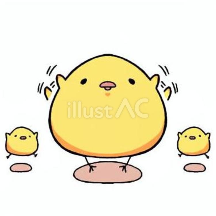 手を振ってさようならするひよこのイラスト ひよこ,さようなら,手を振るのイラスト素材