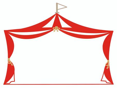 サーカスっぽいテントフレーム(赤)