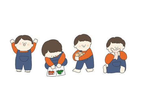 Illustration of a playing toddler, JPG and PNG Illustration of a playing toddler, boy, an infant, play, JPG and PNG