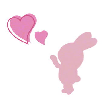 rabbit and heart, , JPG and PNG