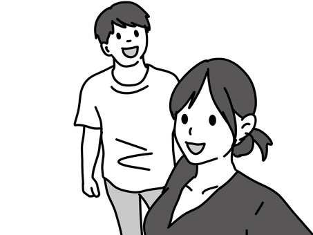 カップル自撮り カップル,セルフィー,フォト,ツーショット,女性,男性,彼氏,彼女,大人,秋冬のイラスト素材