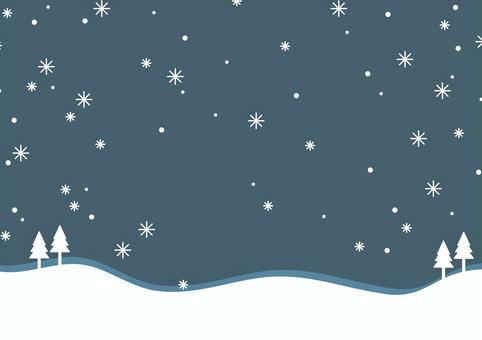 雪景色の背景02 冬,雪,背景,夜,夜空,クリスマス,冬景色,雪景色,風景,おしゃれのイラスト素材