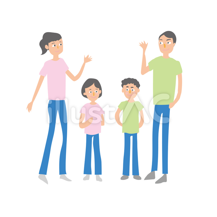 家族 家族,ファミリー,親子のイラスト素材