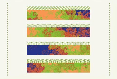 マーブル和柄のカラフルバナーセット マーブル和柄のカラフルバナーセット マーブル,バナー,帯,長方形,デザイン,エレメント,和柄,流体,リキッド,フレームのイラスト素材