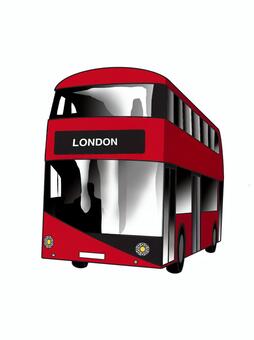 ロンドンの赤いバスのアイコン バス,ロンドン,交通,車,路線バス,赤色,シンボル,運行,乗り物,移動のイラスト素材