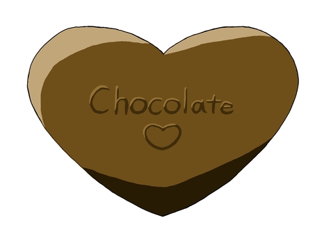 ハートのチョコレート ハート,チョコレート,chocolate,チョコ,食べ物,お菓子,スイーツ,ミルクチョコ,甘い,茶色のイラスト素材