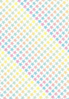 カラフルな星のグラデーションパターンA4