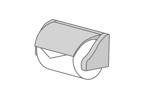三角に折られたトイレットペーパー トイレットペーパー,トイレットペーパーホルダー,トイレ,三角,清掃済み,掃除,巻紙,ちり紙,日用品のイラスト素材