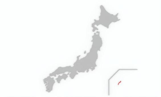 日本_沖縄県 沖縄県,日本,地図,都道府県,立体,強調,県,全国,日本列島,国土のイラスト素材